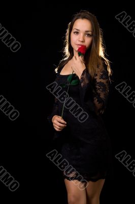 Lady with a rose