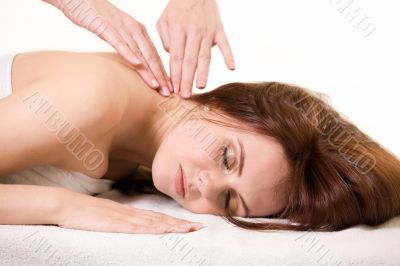 Having a massage