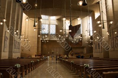 Inside large church