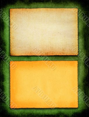 paper on green background