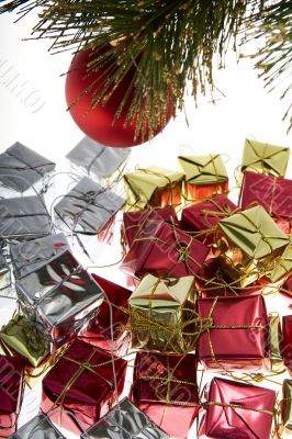 Christmas tree ball with presents