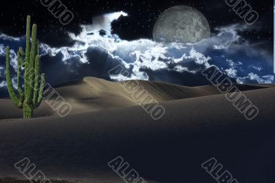 Desert with stars