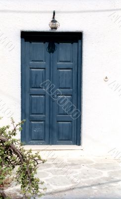 Fragment of a house with door