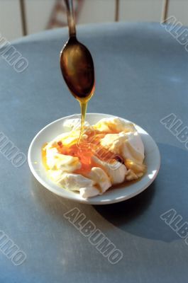 Honey on yoghurt