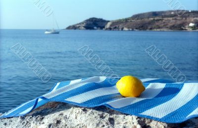 Lemon on the mat