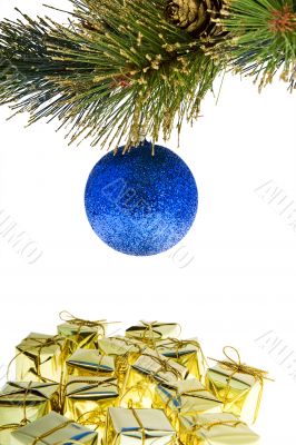 Christmas tree ball with presents