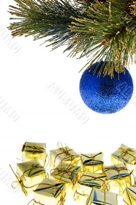 Christmas tree ball with presents