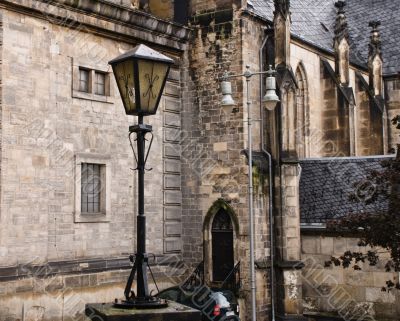 Lantern at old church in old Sity