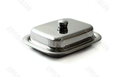 Silver butter dish