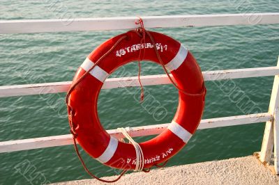Red life buoy