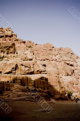 Petra ruins and mountains in Jordan