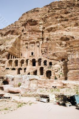 Petra ruins and mountains in Jordan