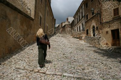 Long stairway in Pollenca, Majorca