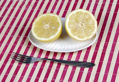 lemons and fork