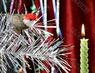decorative candle and birdy
