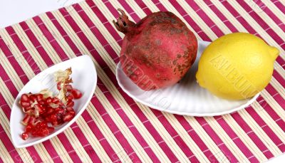pomegranate and lemon