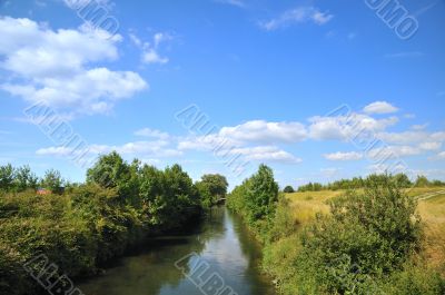 landscape with ditch