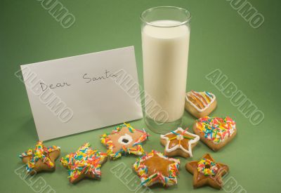 Cookies, milk and a letter to Santa