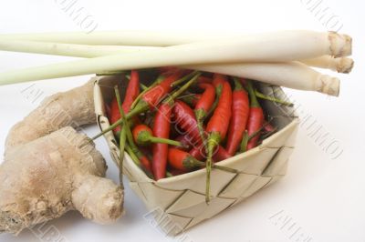 Basket of asian ingredients