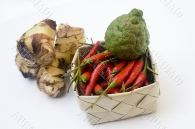 Basket of asian ingredients