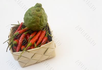 Basket of asian ingredients