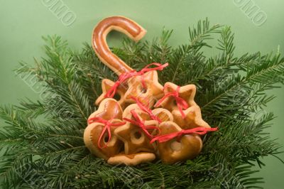 Cookies on fir branches