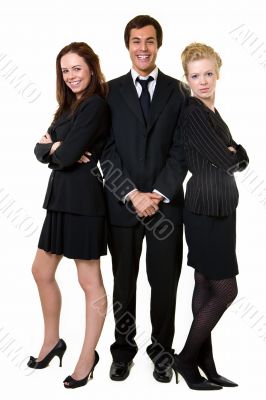 Three office workers