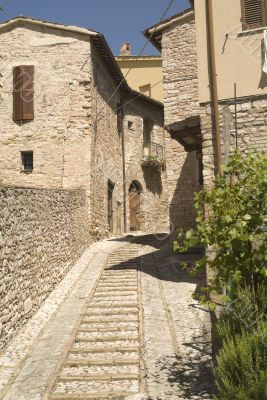 Spello - Typical old alley with steps