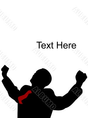 successful businessman with clenched fists