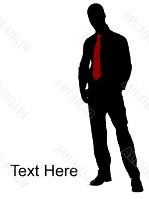 full pose of businessman