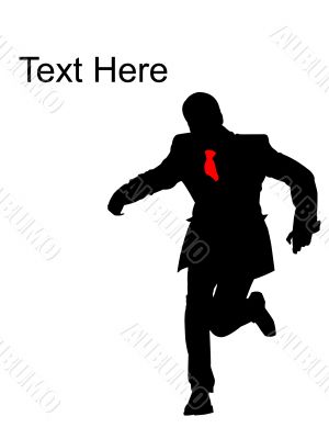 smart businessman jumps up