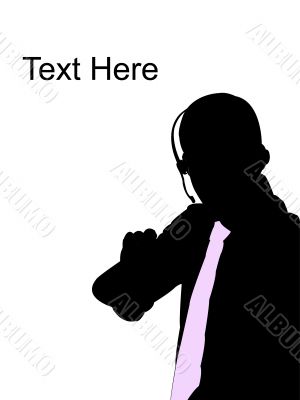 businessman holding visiting card