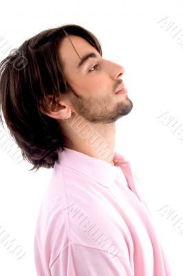 side view of young male