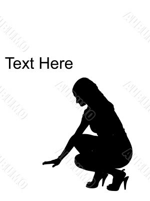 woman looking down side