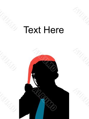 businessman with santa hat