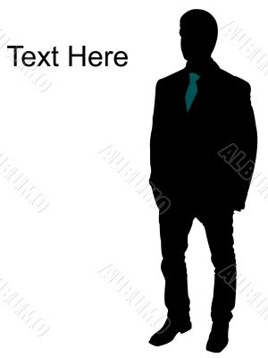 young standing businessman