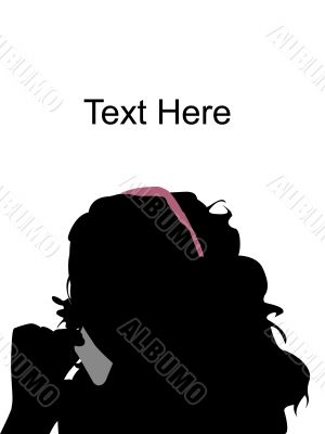 female with mobile and eyewear