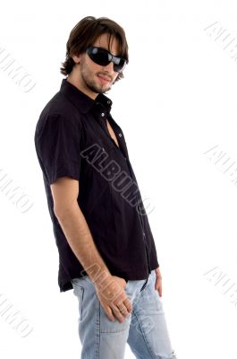 standing young model