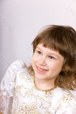 girl in a white dress