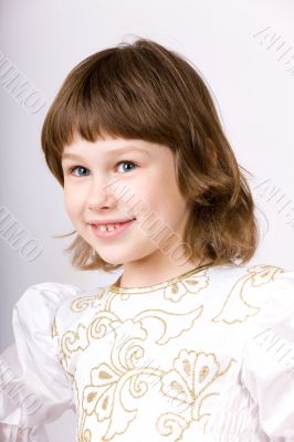 girl in a white dress