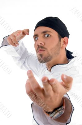 chef making hand gesture