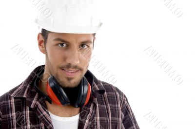 architect posing with headphone