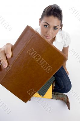 close up view of teenager student`s book