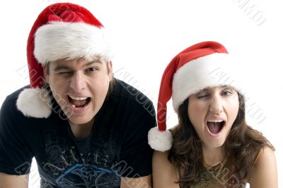 close up view of attractive couple