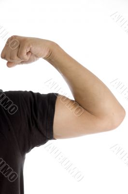 close up of muscular hand