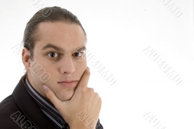 portrait of angry businessman
