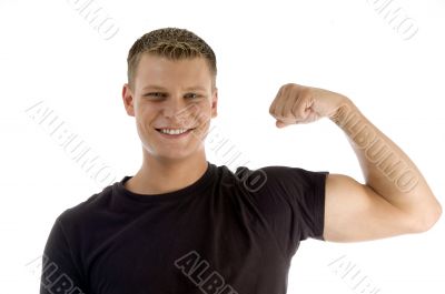 posing muscular man