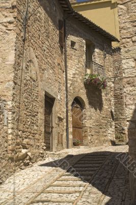 Spello - Typical old alley with steps