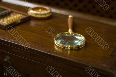 magnifier on the table