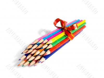 Color pencils isolated on white